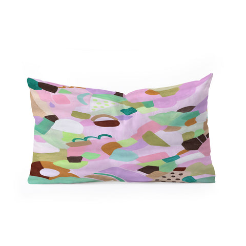 Laura Fedorowicz Purple Heart Sunnies Oblong Throw Pillow