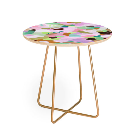 Laura Fedorowicz Purple Heart Sunnies Round Side Table