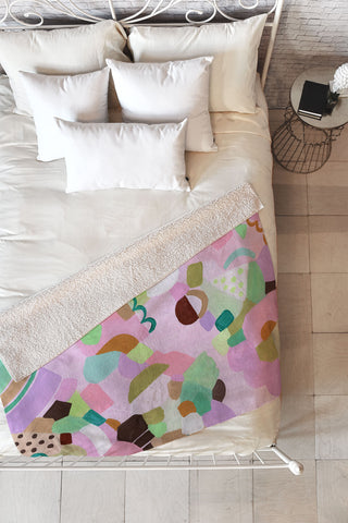 Laura Fedorowicz Purple Heart Sunnies Fleece Throw Blanket