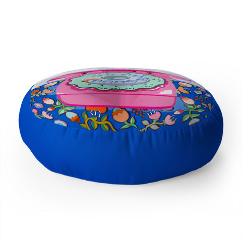 Laura Fedorowicz Ring Ring Floor Pillow Round