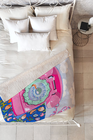 Laura Fedorowicz Ring Ring Fleece Throw Blanket