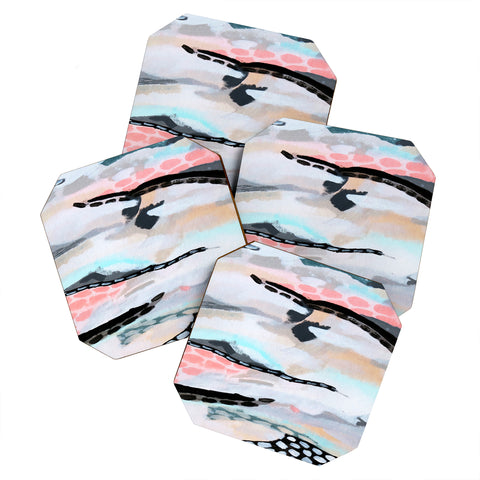 Laura Fedorowicz Rolling Abstract Coaster Set