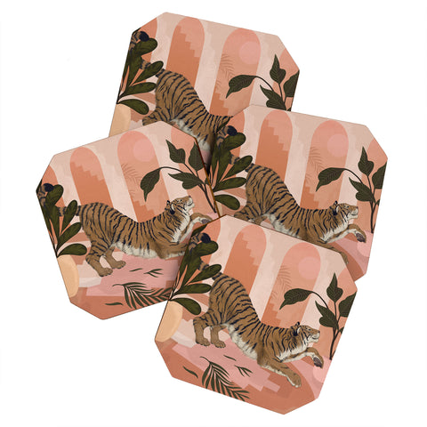 Laura Graves Easy Tiger Coaster Set