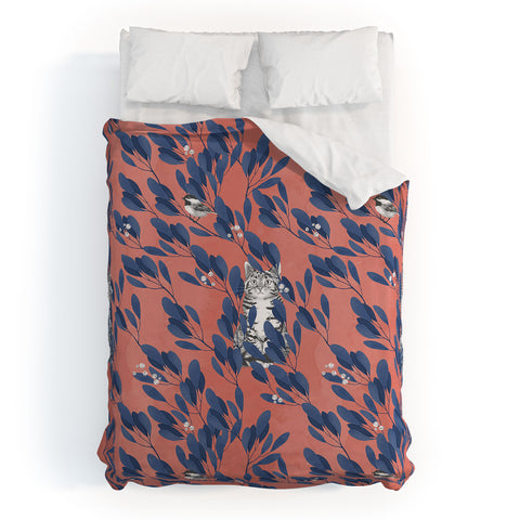 Laura Graves in the wild repeat pattern Duvet Cover