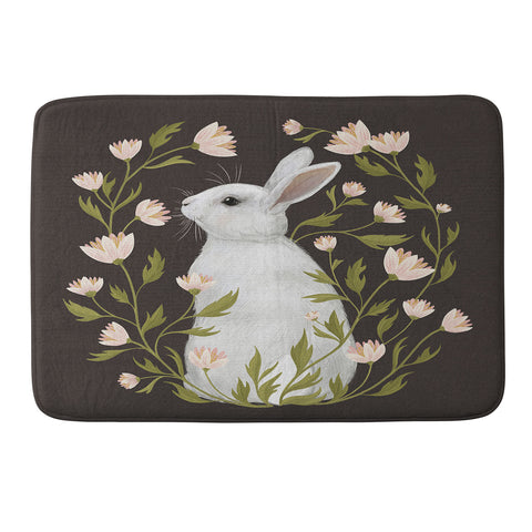 Laura Graves White Rabbit Floral Memory Foam Bath Mat