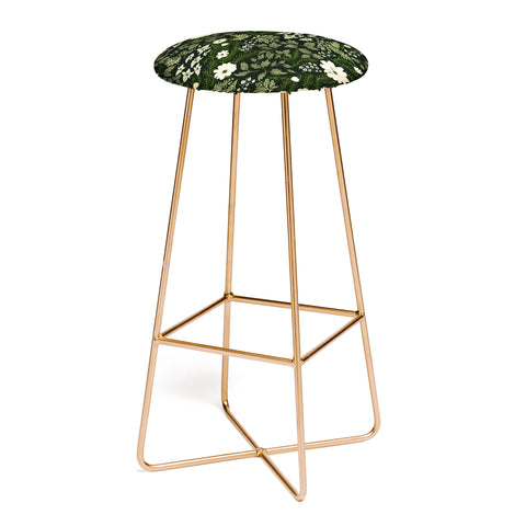 Laura Graves Woodland Nouveau Pattern Forest Bar Stool