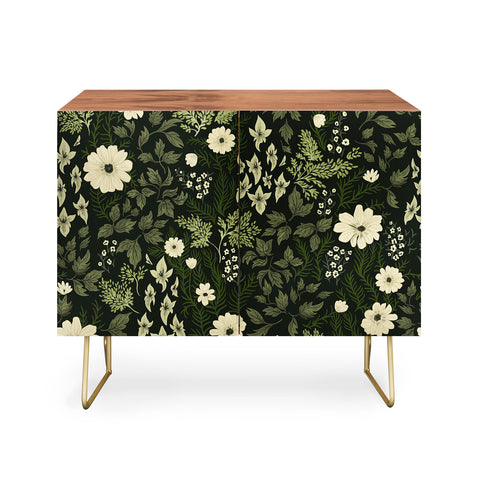 Laura Graves Woodland Nouveau Pattern Forest Credenza