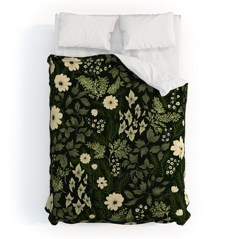 Laura Graves Woodland Nouveau Pattern Forest Duvet Cover
