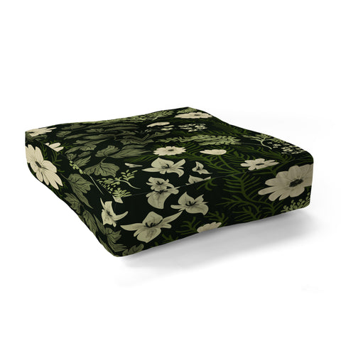 Laura Graves Woodland Nouveau Pattern Forest Floor Pillow Square