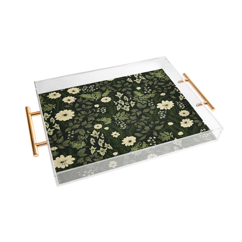 Laura Graves Woodland Nouveau Pattern Forest Acrylic Tray