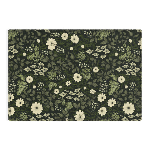 Laura Graves Woodland Nouveau Pattern Forest Outdoor Rug
