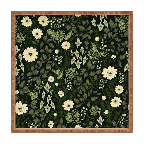 Laura Graves Woodland Nouveau Pattern Forest Square Tray