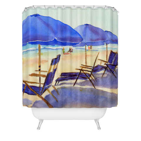 Laura Trevey Beach Chairs Shower Curtain