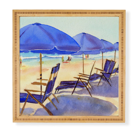 Laura Trevey Beach Chairs Framed Wall Art