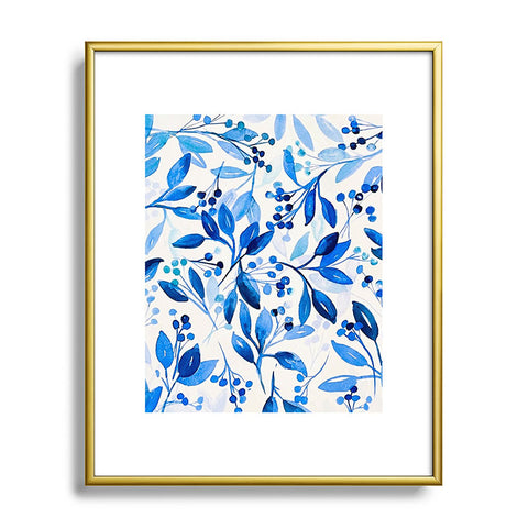 Laura Trevey Berries and Leaves Metal Framed Art Print