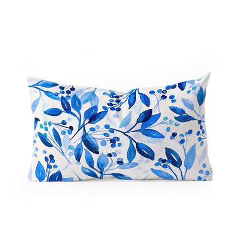 Laura Trevey Berries and Leaves Oblong Throw Pillow