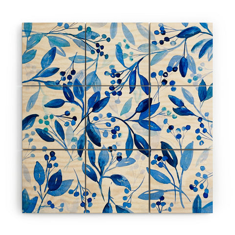 Laura Trevey Berries and Leaves Wood Wall Mural