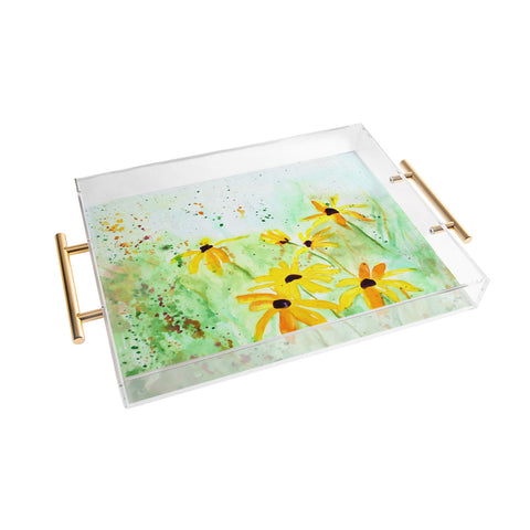 Laura Trevey Black Eyed Susans Acrylic Tray