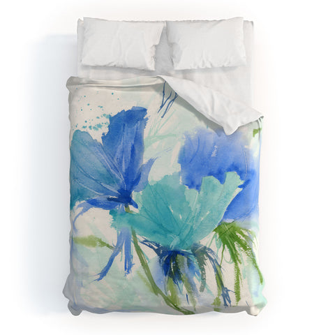 Laura Trevey Blue as the Sea II Duvet Cover