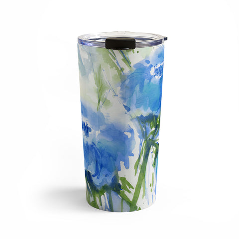 Laura Trevey Blue Blossoms Two Travel Mug