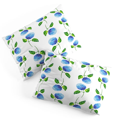 Laura Trevey Blue Hydrangea Bloom Pillow Shams
