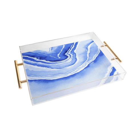 Laura Trevey Blue Lace Agate Acrylic Tray
