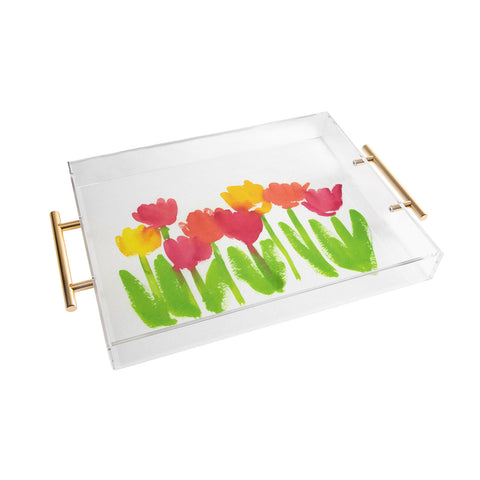 Laura Trevey Bright Tulips Acrylic Tray