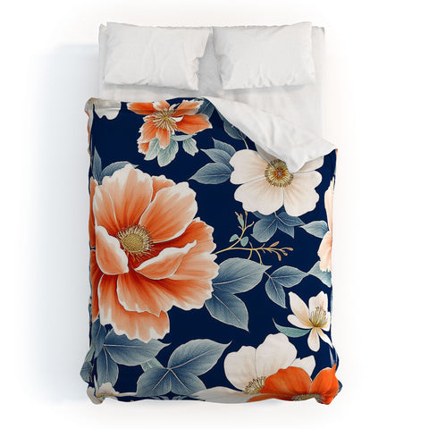 Laura Trevey Classic Floral Navy Duvet Cover