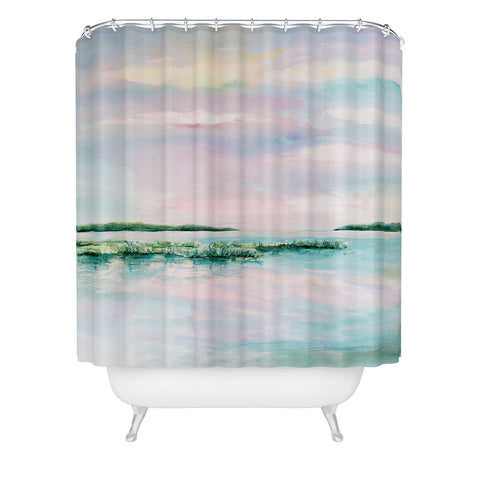 Laura Trevey Cotton Candy Skies Shower Curtain