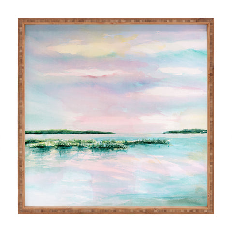 Laura Trevey Cotton Candy Skies Square Tray