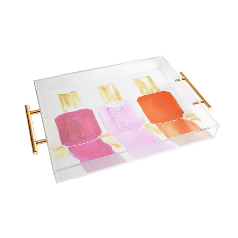 Laura Trevey Essie In Pink Acrylic Tray
