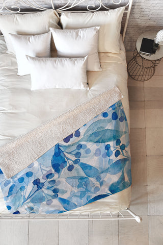 Laura Trevey Fruitful Fleece Throw Blanket