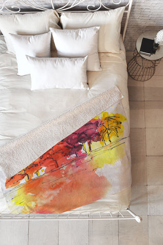 Laura Trevey Golden Hue Fleece Throw Blanket