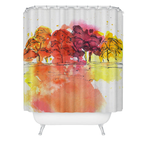 Laura Trevey Golden Hue Shower Curtain