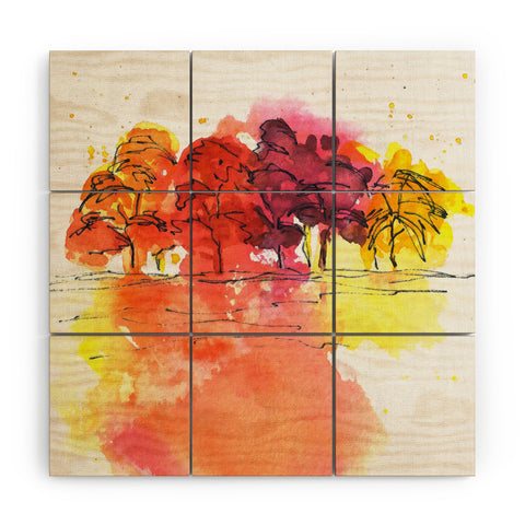 Laura Trevey Golden Hue Wood Wall Mural