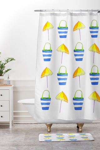 Laura Trevey Holiday Shower Curtain And Mat