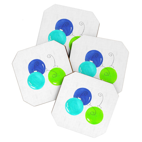 Laura Trevey JOY in Blue Green Coaster Set
