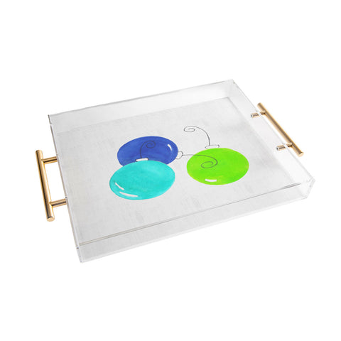 Laura Trevey JOY in Blue Green Acrylic Tray