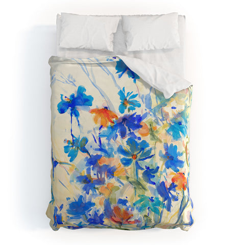 Laura Trevey Joyful Wildflowers Duvet Cover