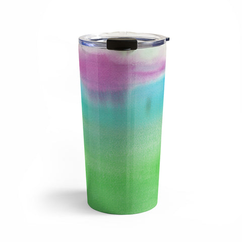 Laura Trevey lime and fuschia Travel Mug