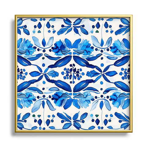 Laura Trevey Madrid Mist Square Metal Framed Art Print