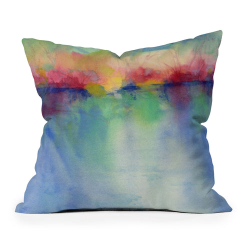 Laura Trevey Magical Sun Rising Outdoor Throw Pillow