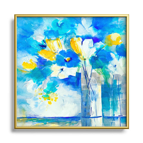 Laura Trevey Mallorca Square Metal Framed Art Print