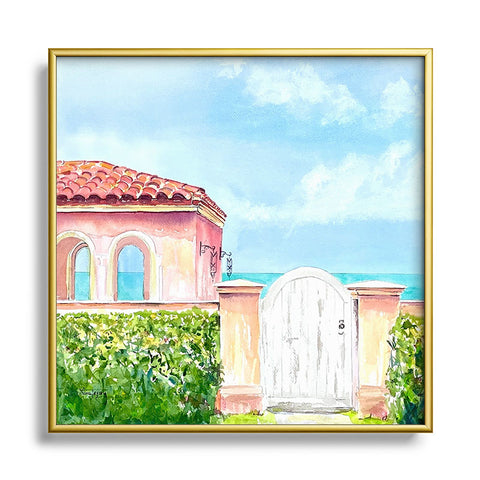 Laura Trevey Mediterranean Revival Square Metal Framed Art Print