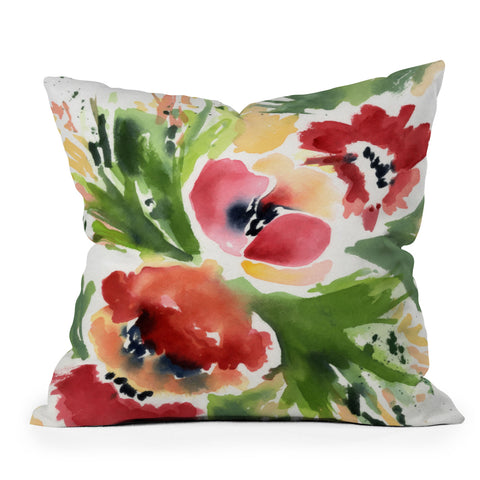 Laura Trevey Melon Choly Tropics Outdoor Throw Pillow