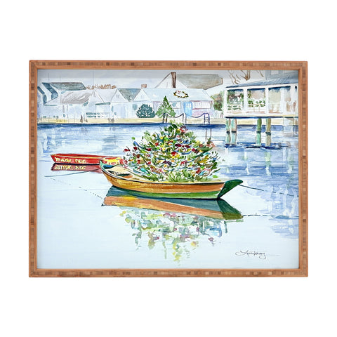Laura Trevey Nantucket Christmas Rectangular Tray
