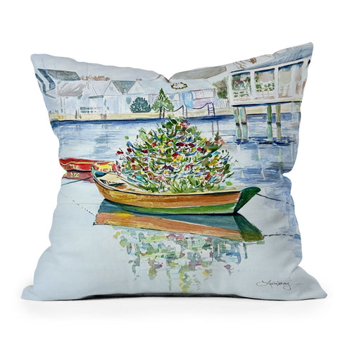 Laura Trevey Nantucket Christmas Throw Pillow