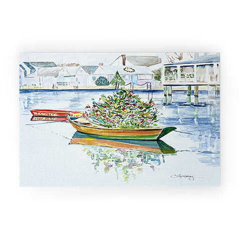Laura Trevey Nantucket Christmas Welcome Mat