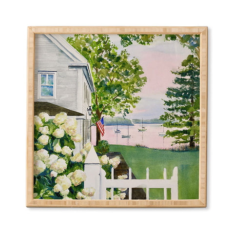 Laura Trevey New England Hydrangea Framed Wall Art