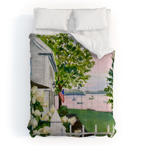 Laura Trevey New England Hydrangea Comforter